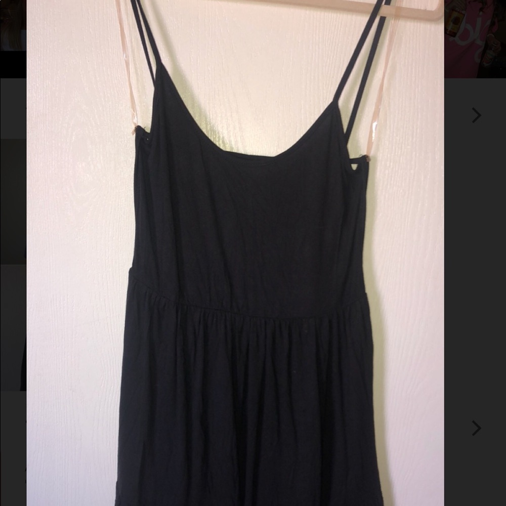 black spaghetti strap dress